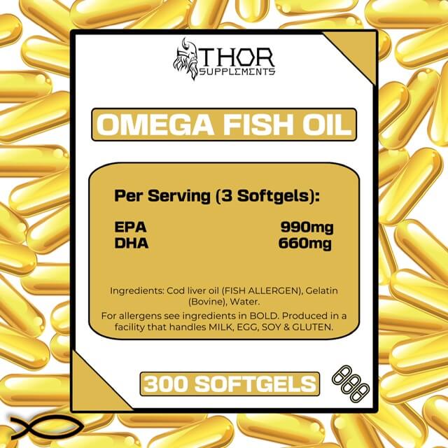 Omega Fish Oil | 1000mg | 300 Softgels